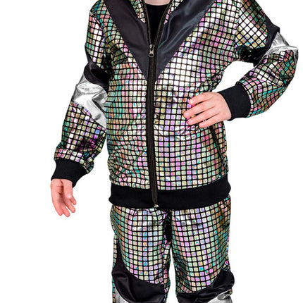 Neon 80S Verryttelypuku Viallinen Holografinen lapsi