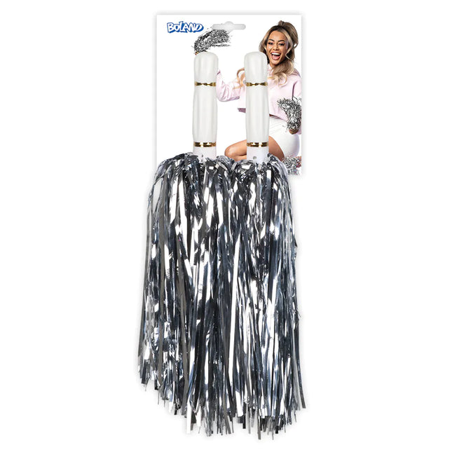 Hopea Pompons metallinen