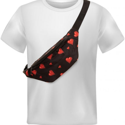 Hip laukku musta sydämet