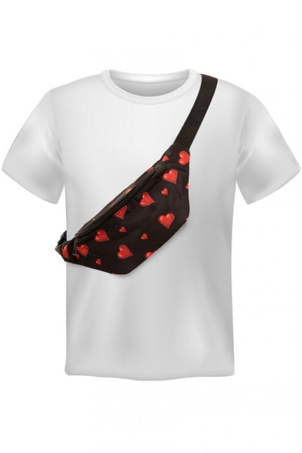 Hip laukku musta sydämet