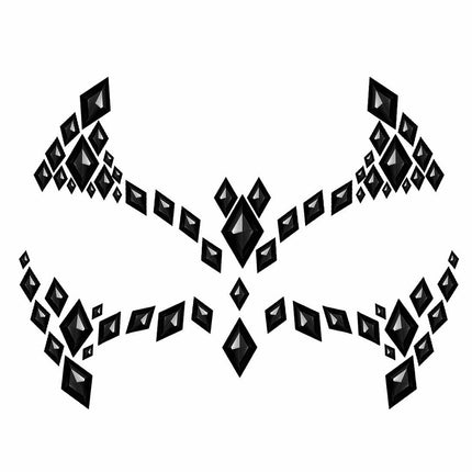 Mustat kasvot tarrat Bat 30x14 cm