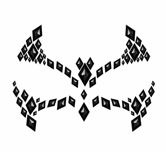 Mustat kasvot tarrat Bat 30x14 cm