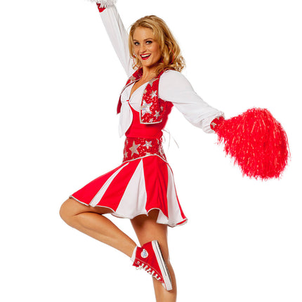 Cheerleader puku punainen naiset