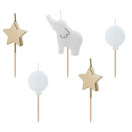 Elefantti kynttilät 5cm 5kpl
