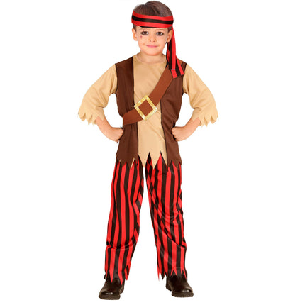 Merirosvo puku ruskea punainen poika