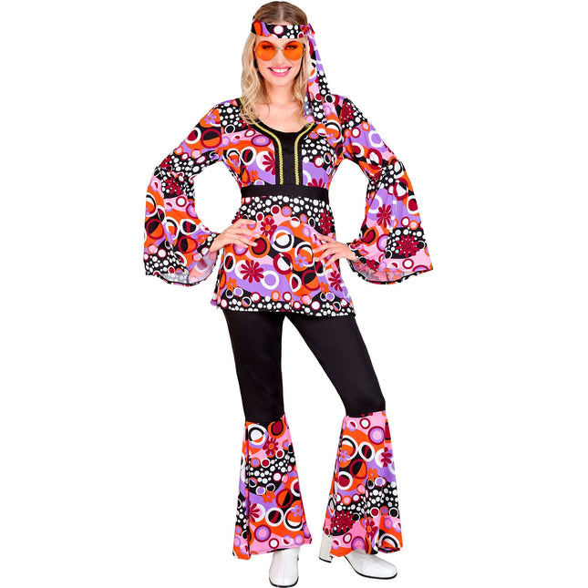 Disco puku vaaleanpunainen naiset 3 osainen