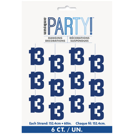 13 vuotta roikkuu koristelu sininen 1.52m