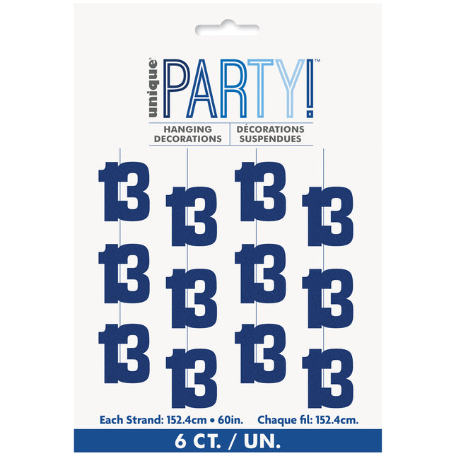 13 vuotta roikkuu koristelu sininen 1.52m