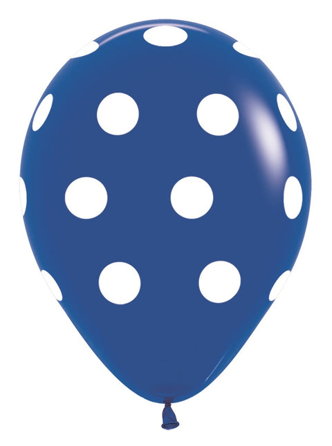 Ilmapallot Valkoinen Polka Dots Mix 30cm 25kpl 25kpl