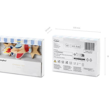 Space kynttilät 3kpl