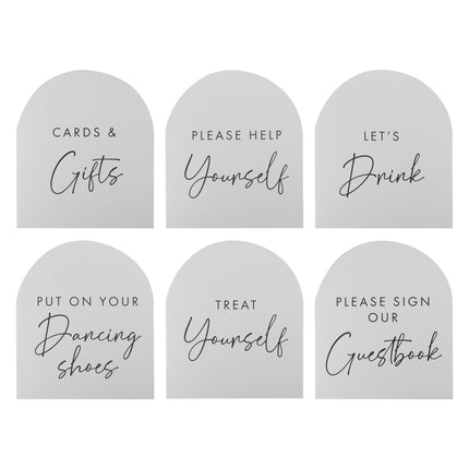 Häät pöydän koristelu kortit 6kpl