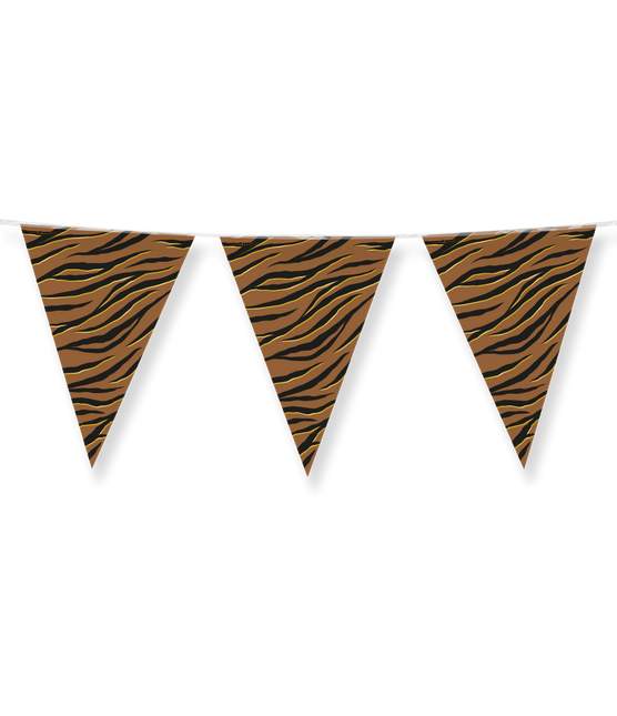 Ruskea Musta Garland Zebra Print 10m