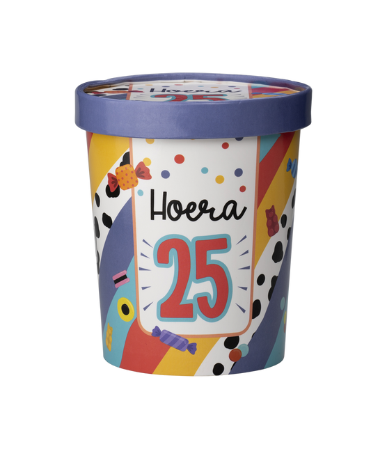 Värillinen karkkitarjotin 25 vuotta 12cm