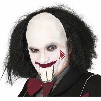 Musta peruukki puoli kalju