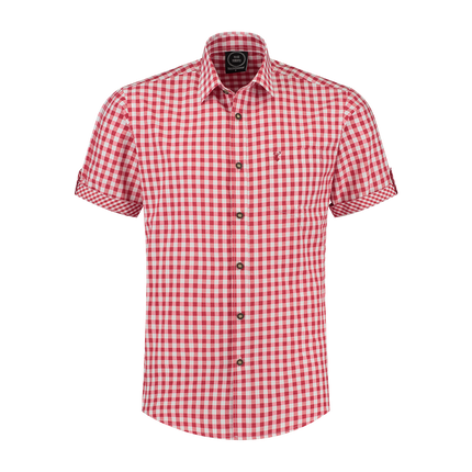 Punainen valkoinen pusero Miesten lyhythihainen ruudullinen pusero