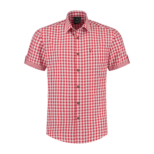 Punainen valkoinen pusero Miesten lyhythihainen ruudullinen pusero