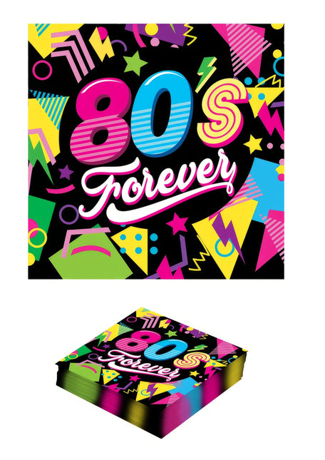 Neon 80S lautasliinat 33cm 12kpl