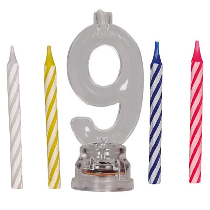 Kynttilänjalka 9 vuotta Led 13cm