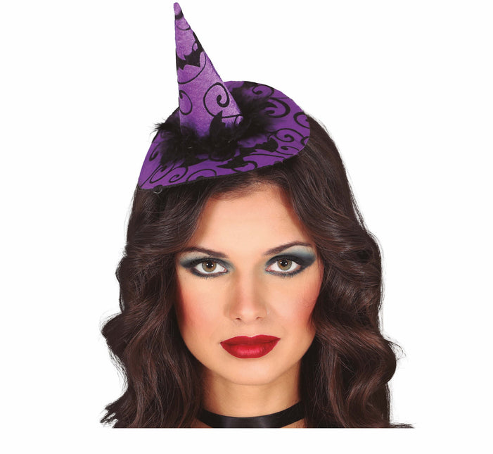 Violetti Halloween hiusnauha noita hattu