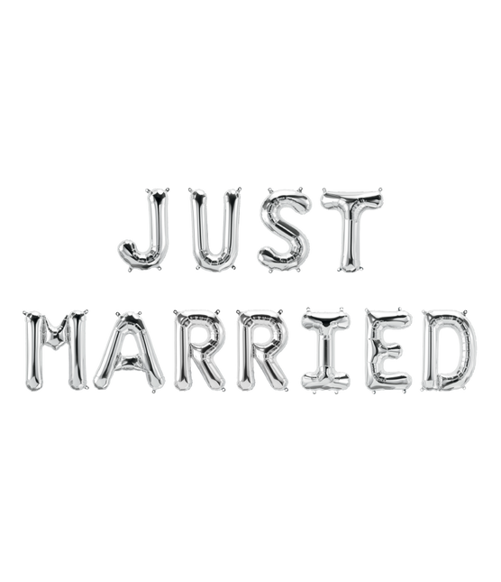 Hopea ilmapallot Set Just Married 1.9m