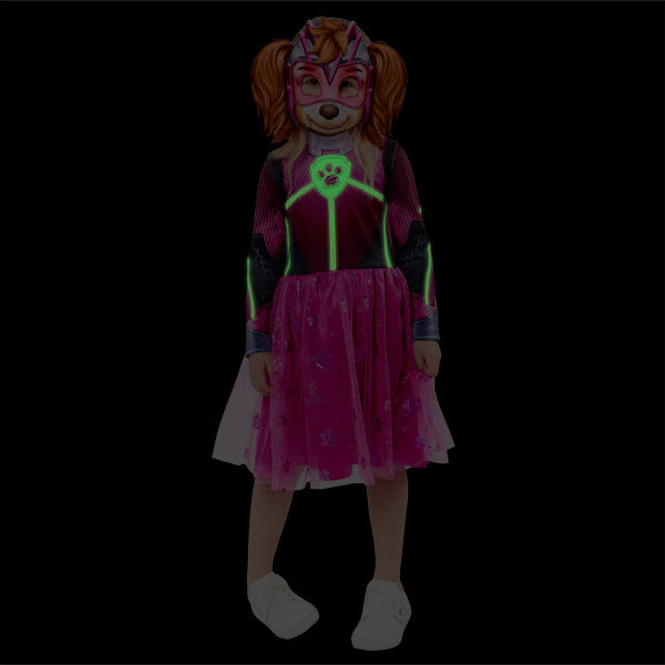 Lapsen puku Paw Patrol Movie Skye hehkuu pimeässä