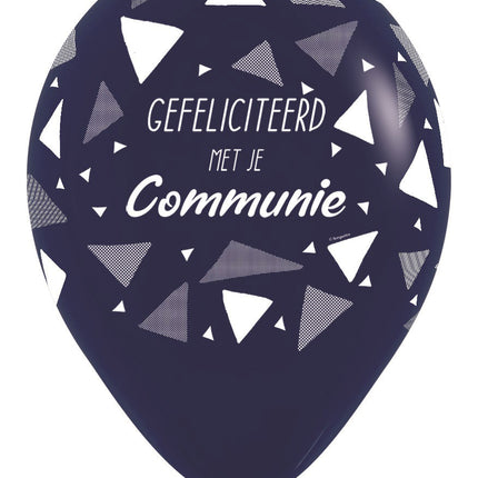 Ilmapallot Onnittelut ehtoollisella Kolmioita laivastonsininen 30cm 25kpl 25kpl