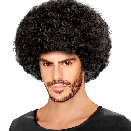 Musta Afro Unisex peruukki