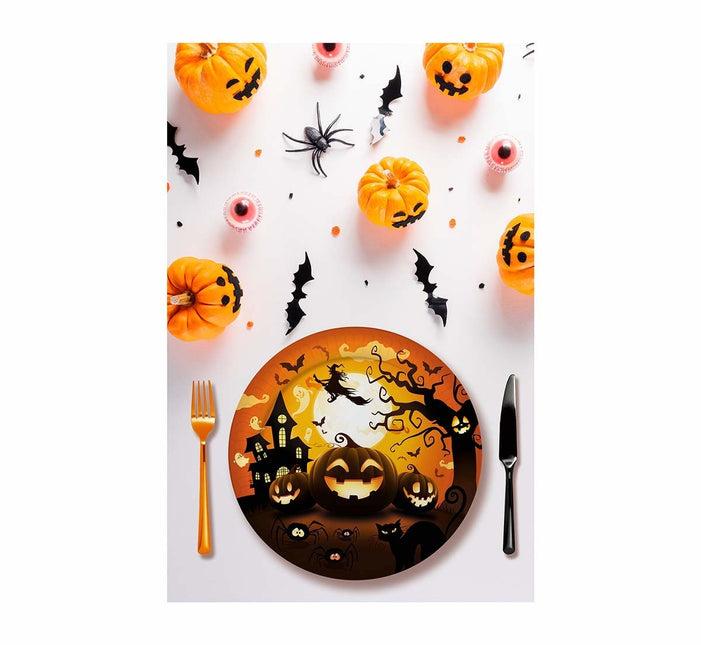 Halloween lautaset Kurpitsa 23cm 6kpl
