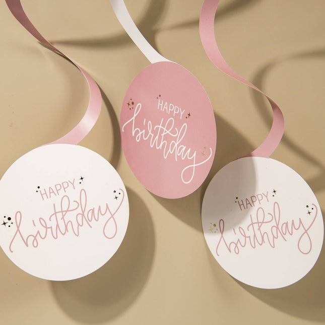 Hyvää syntymäpäivää roikkuu koristelu 6kpl