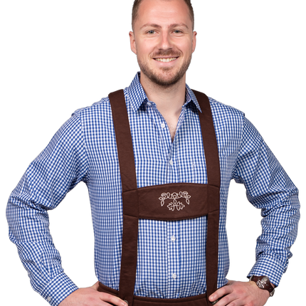 Valkoinen sininen pusero Miesten pitkähihainen ruudullinen pusero