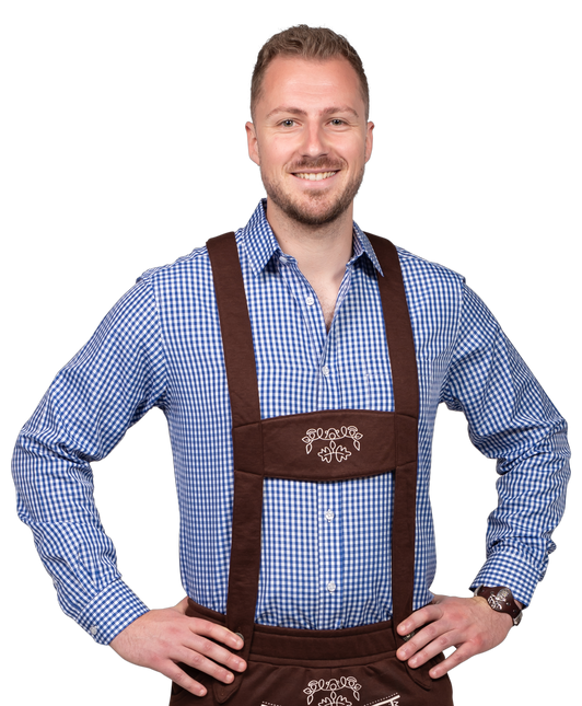 Valkoinen sininen pusero Miesten pitkähihainen ruudullinen pusero