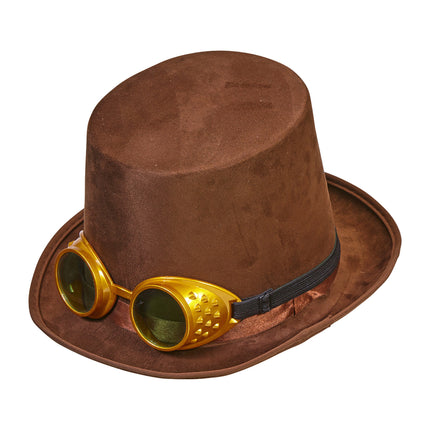 Steampunk hattu ruskea