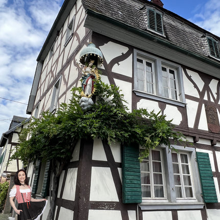 Oktoberfest Dirndl Mekko Oktoberfest Punainen Valkoinen Musta Hyvät naiset