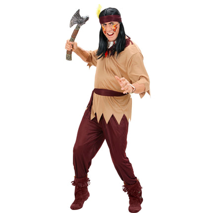 Intialainen puku Ruskea Miehet 4 kpl