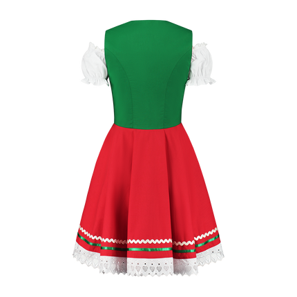 Oktoberfest Dirndl Mekko Oktoberfest Punainen Vihreä Hyvät 2 kpl