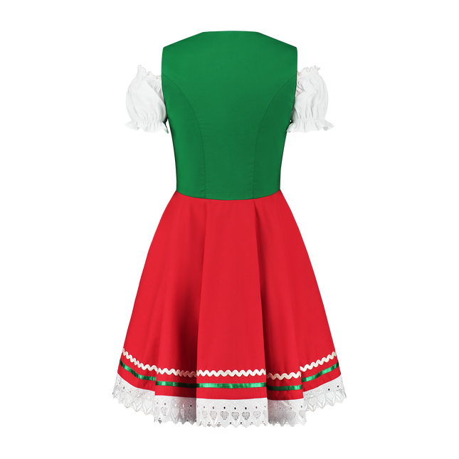 Oktoberfest Dirndl Mekko Oktoberfest Punainen Vihreä Hyvät 2 kpl