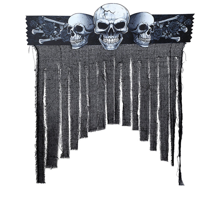 Halloween ovi verho luuranko