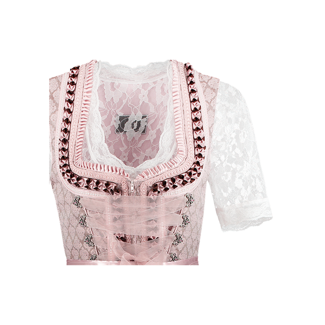 Vaaleanpunainen Dirndl Mekko Oktoberfest Naiset 2 kpl