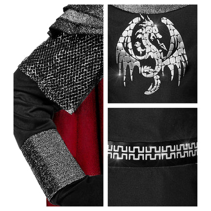 Ritari puku harmaa musta poika