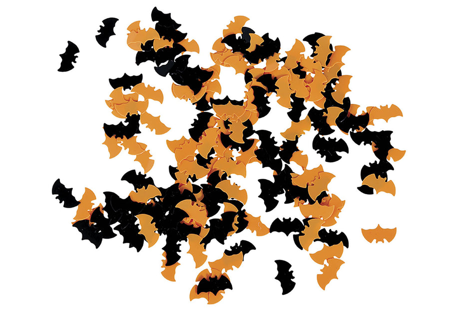 Musta oranssi Halloween pöytä konfetti lepakot
