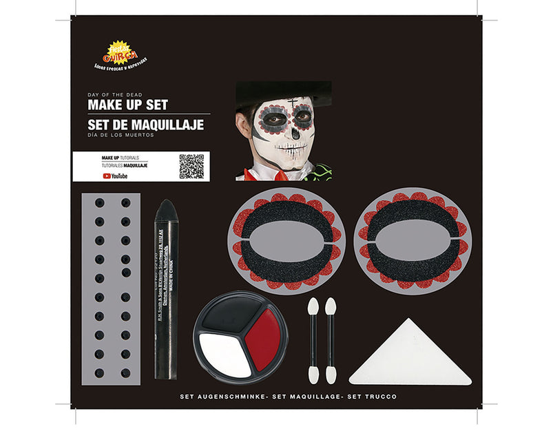 Dia De Los Muertos -meikkisetti 8 kappaletta