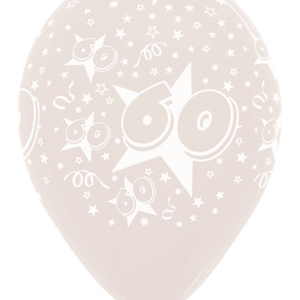 Ilmapallot numero 60 tähdet kristallinkirkas 30cm 25kpl 30cm 25kpl