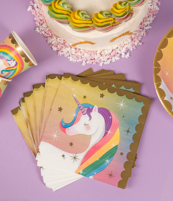 Yksisarvinen lautasliinat 16cm 16kpl