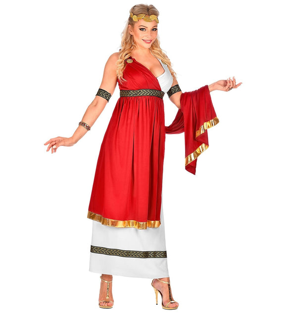 Punainen valkoinen mekko naiset