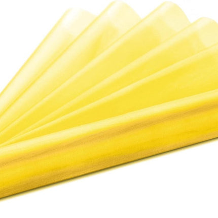 Keltainen Organza kangas 36cm 9m