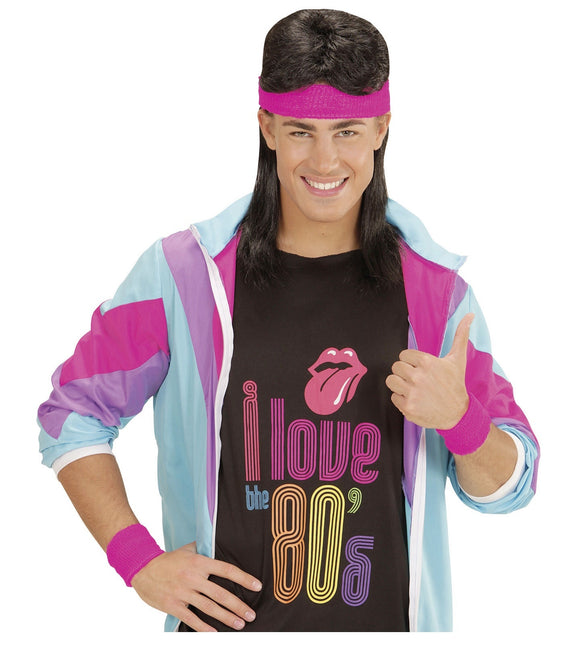 Neon pinkki hikinauhat 2 kpl