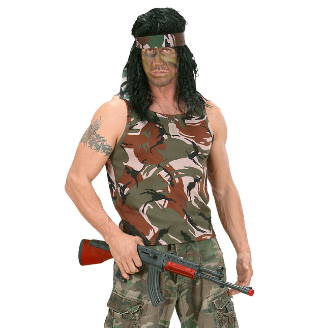 Sotilas väärennetty ase Kalashnikov 75cm