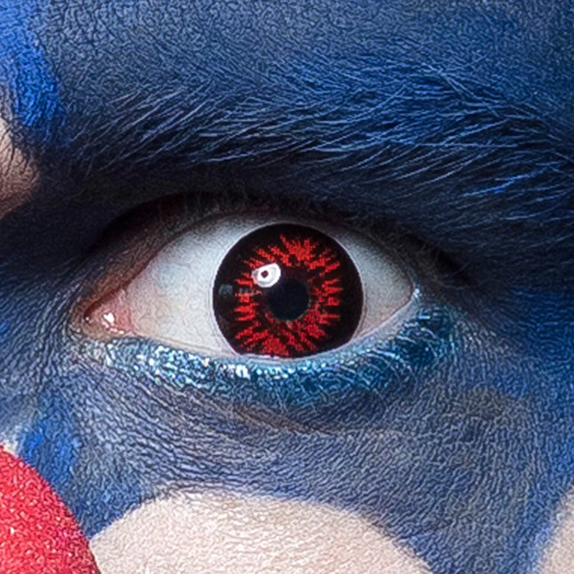 Punainen musta väri pelle linssit