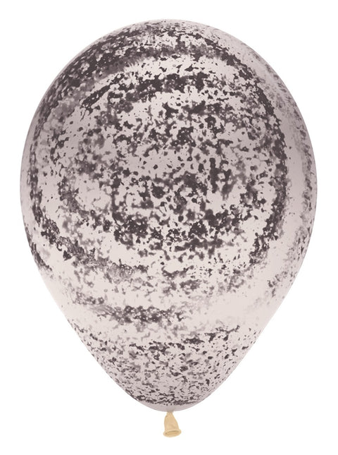 Ilmapallot Graffiti musta kristalli kirkas 30cm 25kpl 25kpl