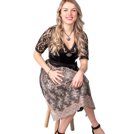 Musta Dirndl Mekko Oktoberfest Ladies Velvet